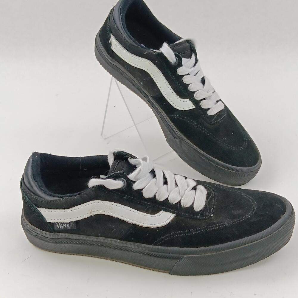 Vans Old Skool Shoes Mens Size 5 Black Suede Skate PopCush Wafflecup Sneakers